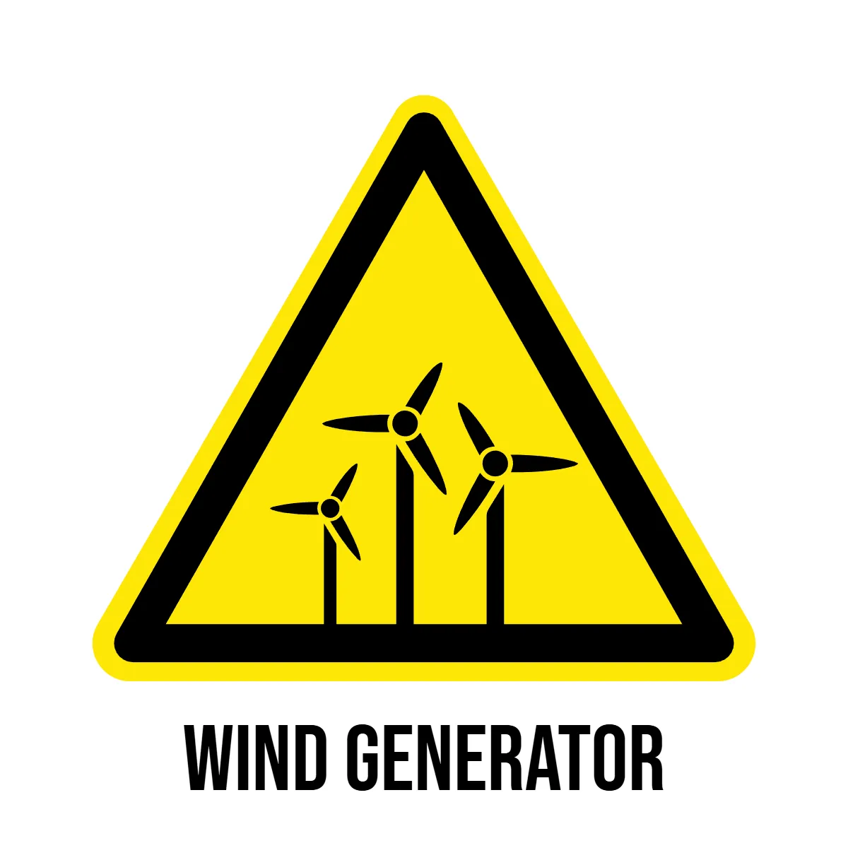 Wind Generator Hazard Sign Template