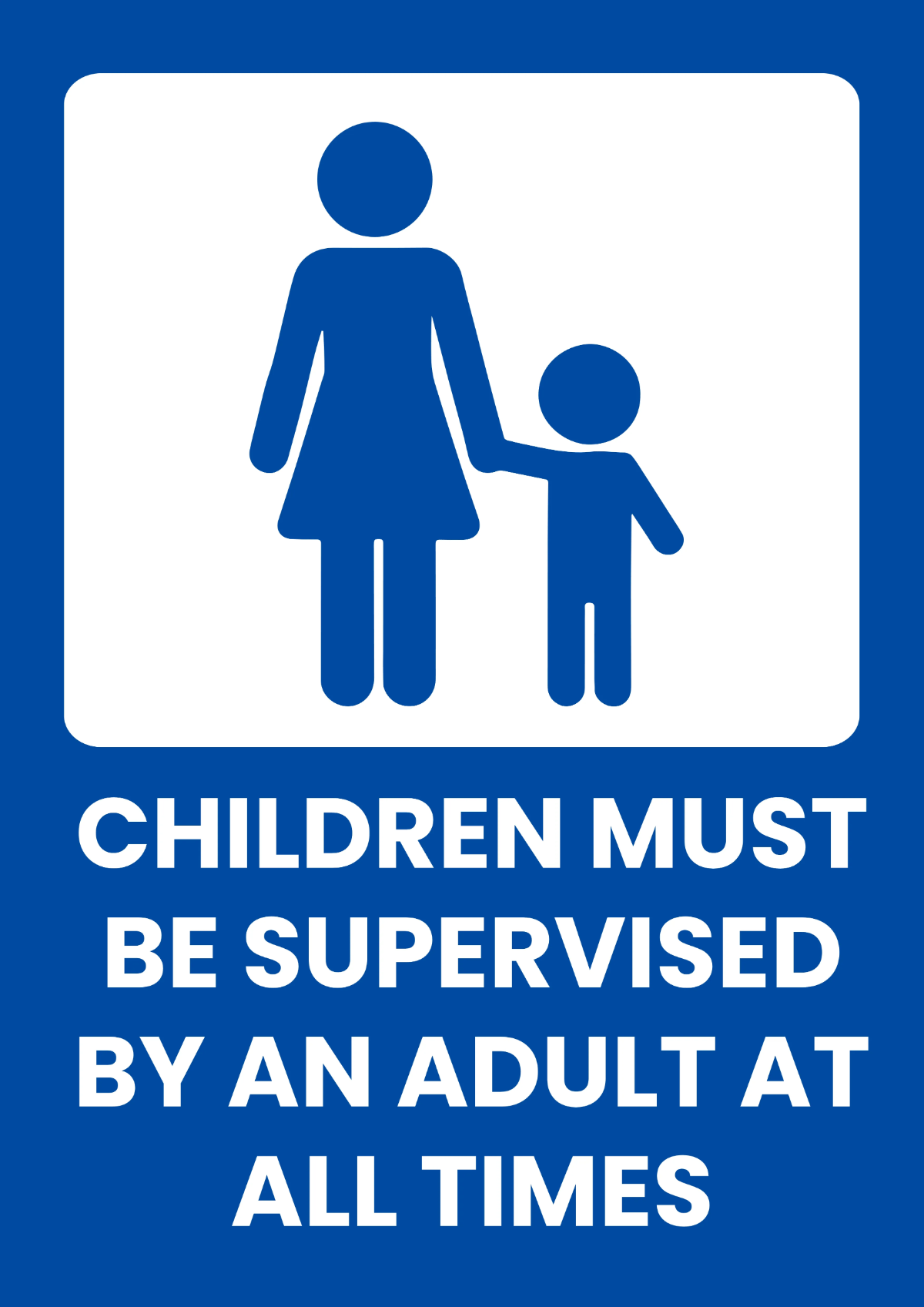 Free Supervised Children Theme Park Sign Template to Edit Online