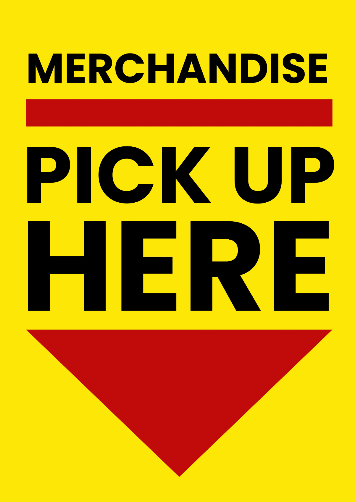 Free Merchandise Pickup Theme Park Sign Template to Edit Online