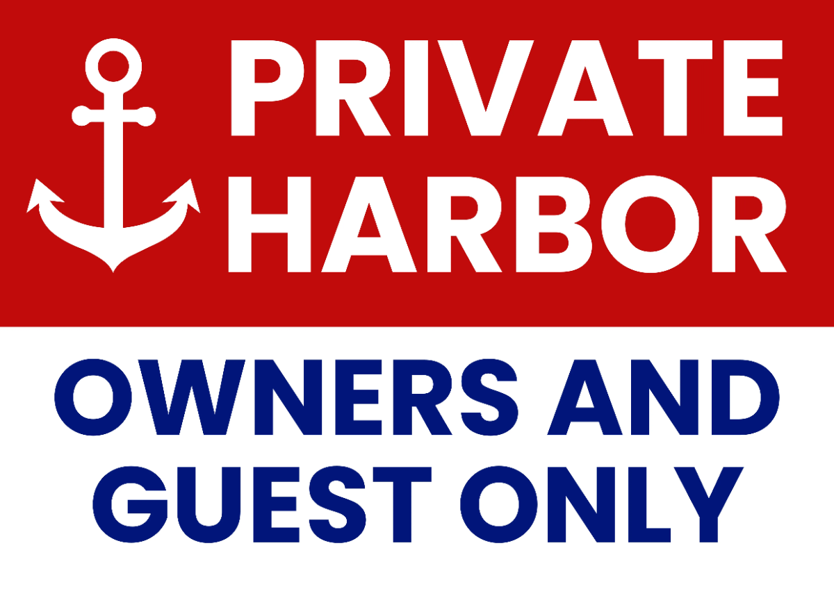 Free Harbor Seaport Sign Template to Edit Online