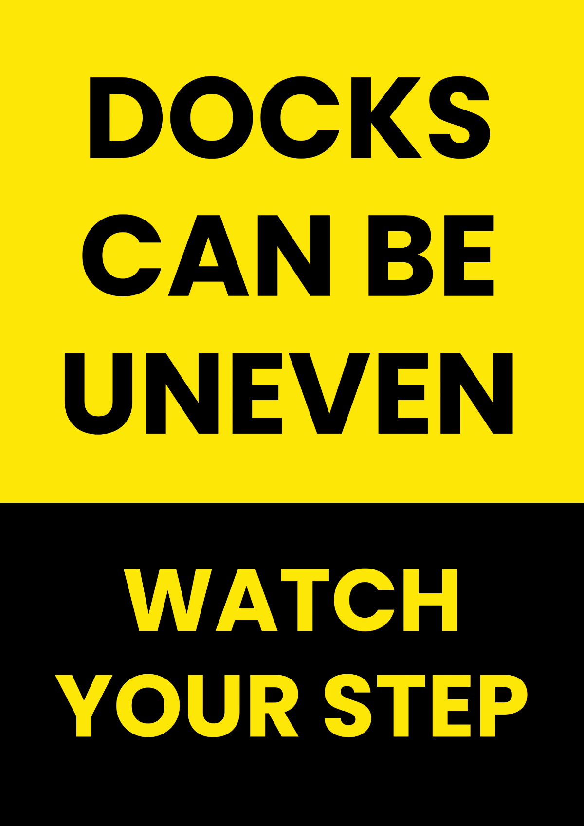 Uneven Docks Seaport Sign Template