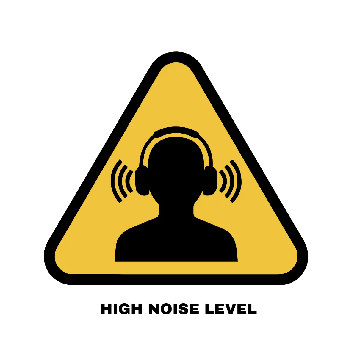 High Noise Level Hazard Sign Template