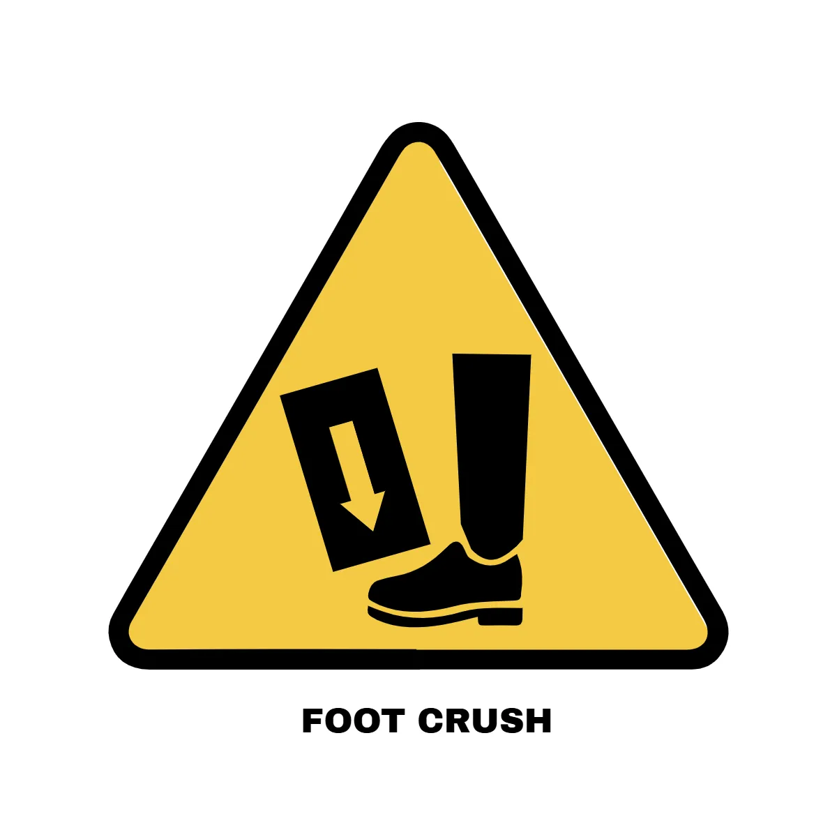 Foot Crush Hazard Sign Template