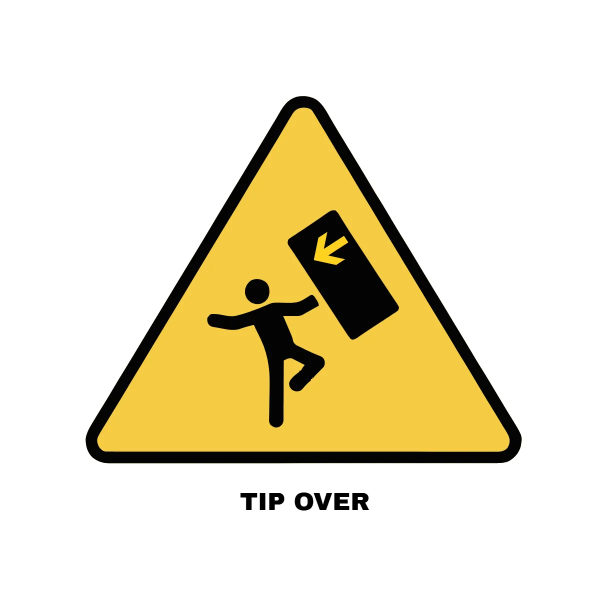 Tip Over Hazard Sign Template