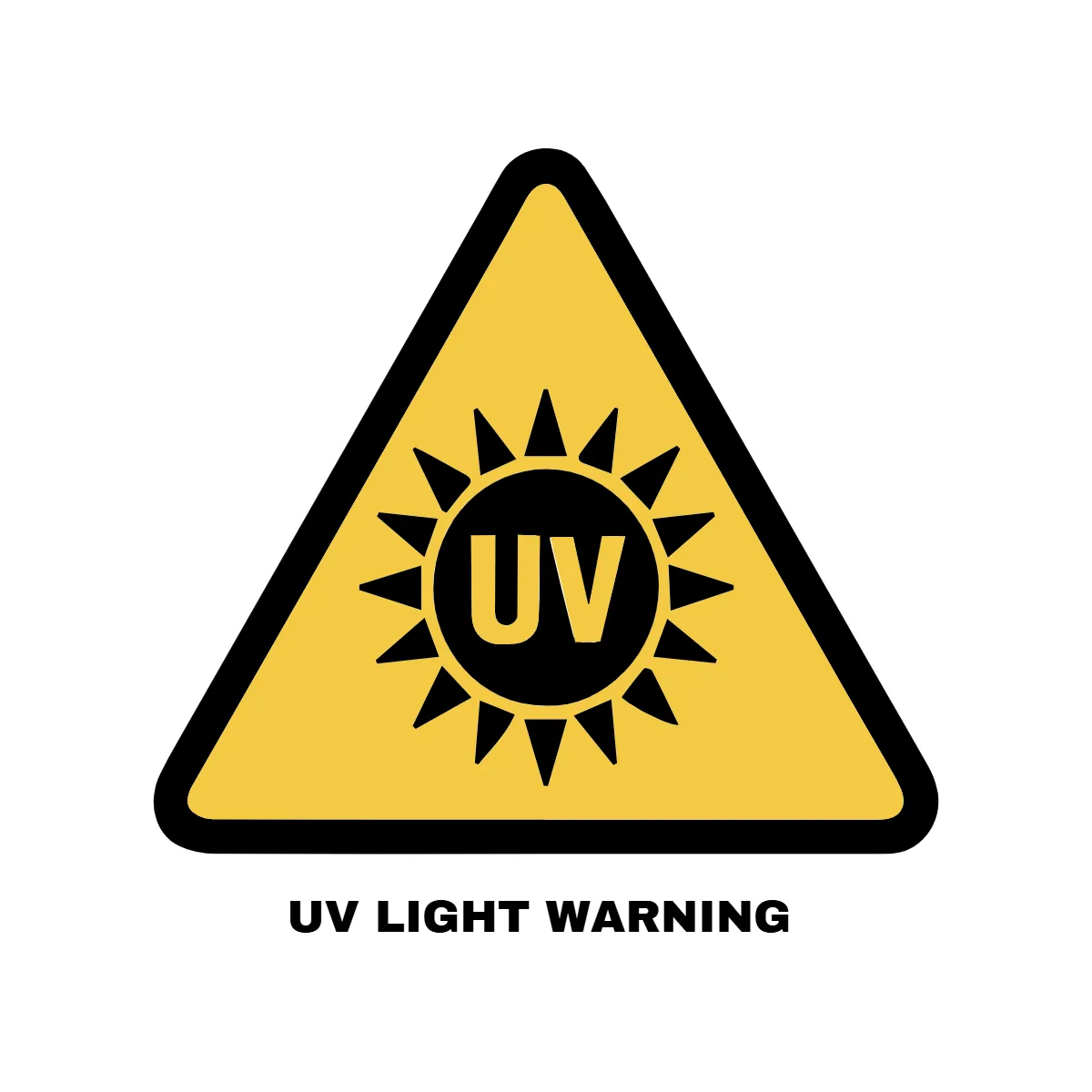 UV Light Warning Hazard Sign Template