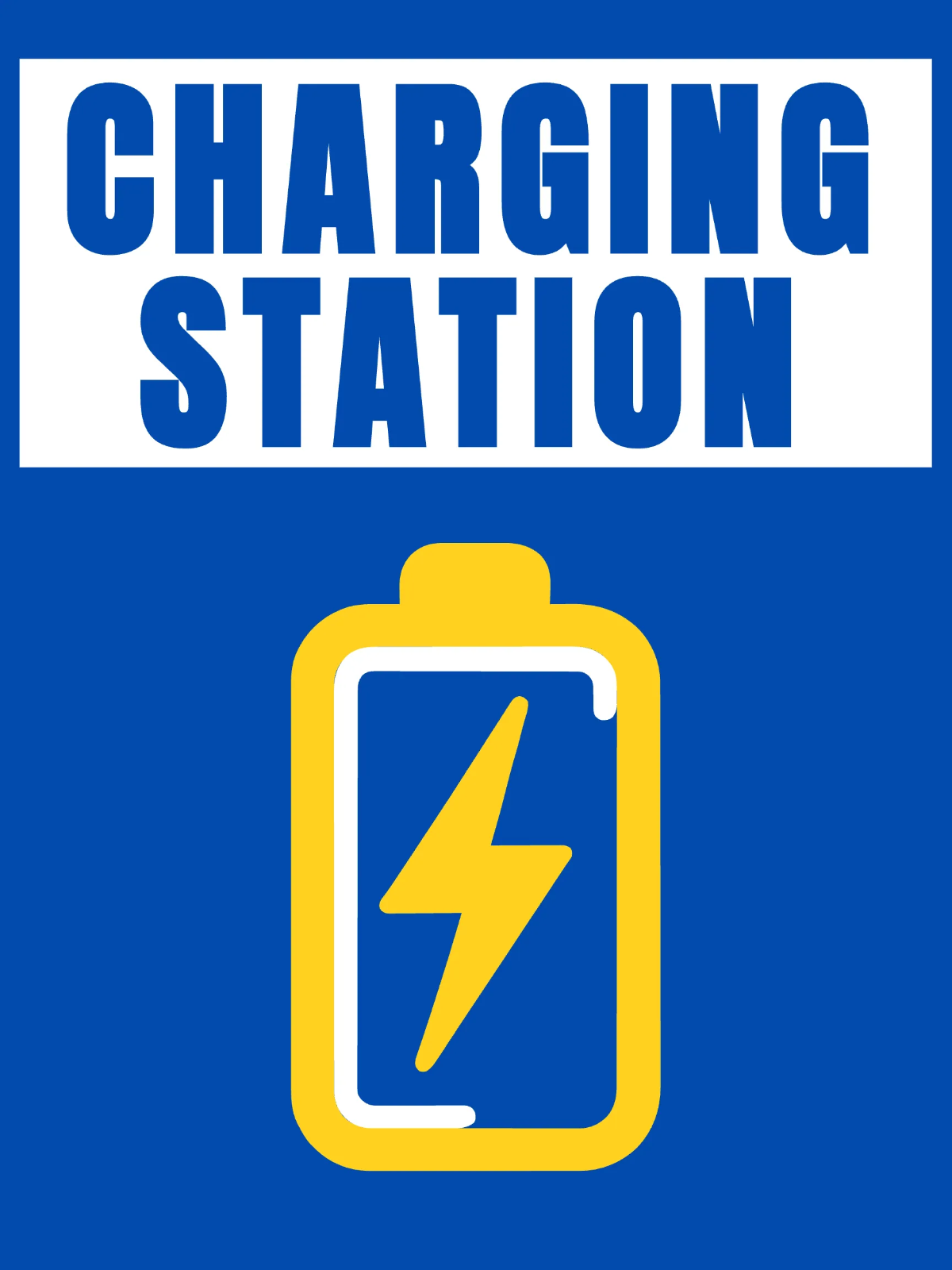 Charging Station Airport Sign Template