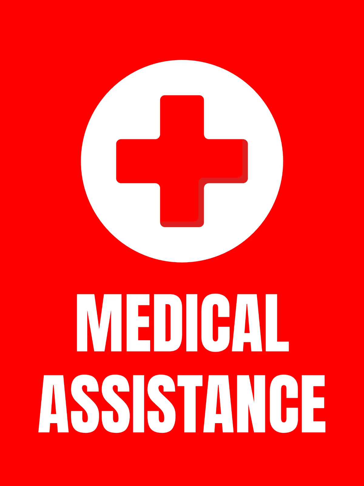 Medical Assistance Airport Sign Template
