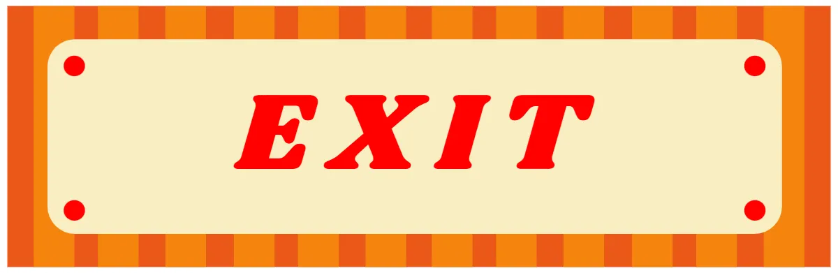 Exit Amusement Park Sign Template