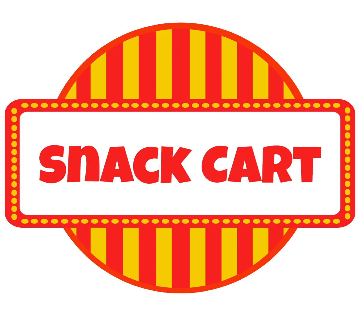 Snack Cart Theme Park Sign Template