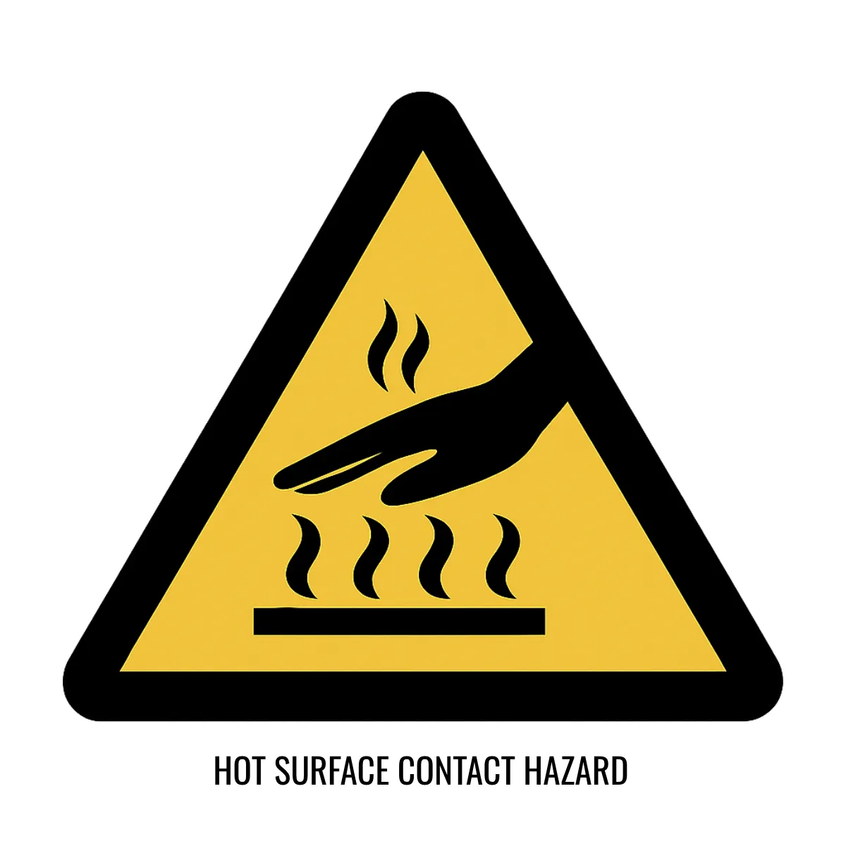 Free Hot Surface Contact Hazard Sign Template to Edit Online