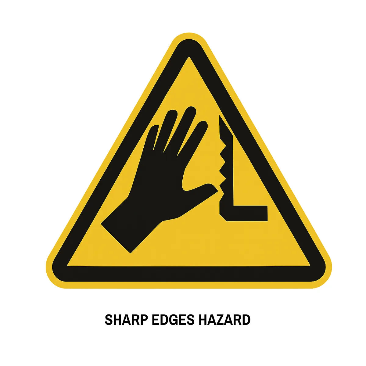 Sharp Edges Hazard Sign Template