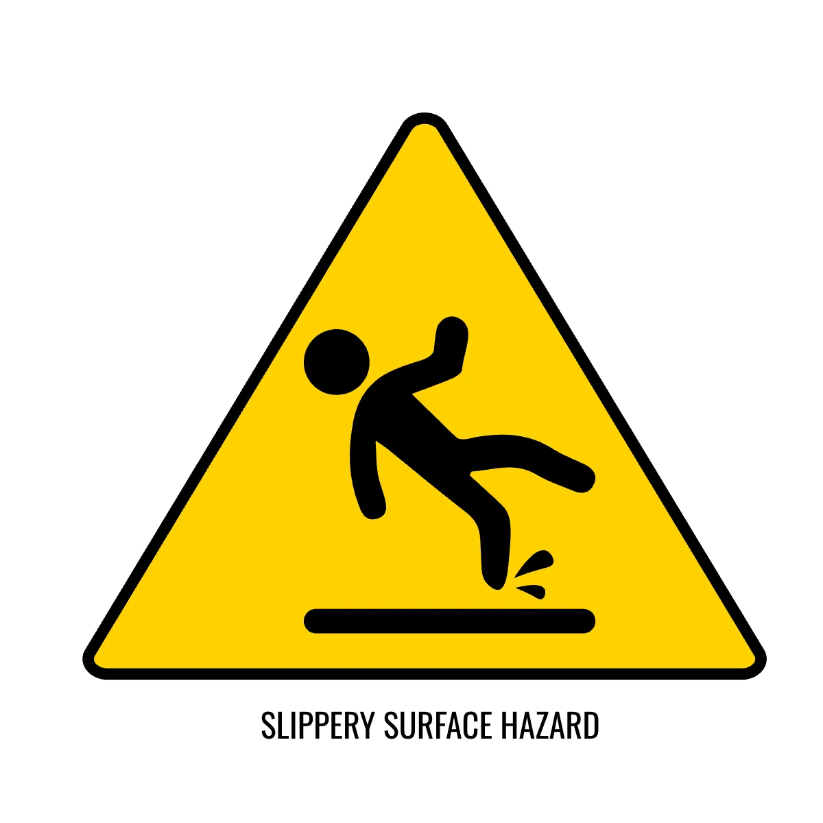Slippery Surface Hazard Sign Template