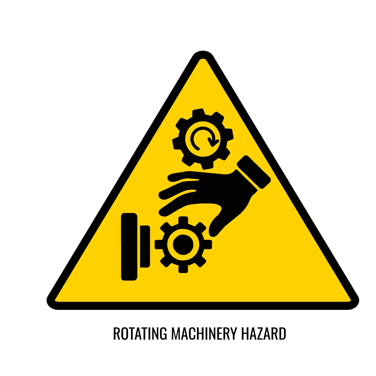 Rotating Machinery Hazard Sign Template