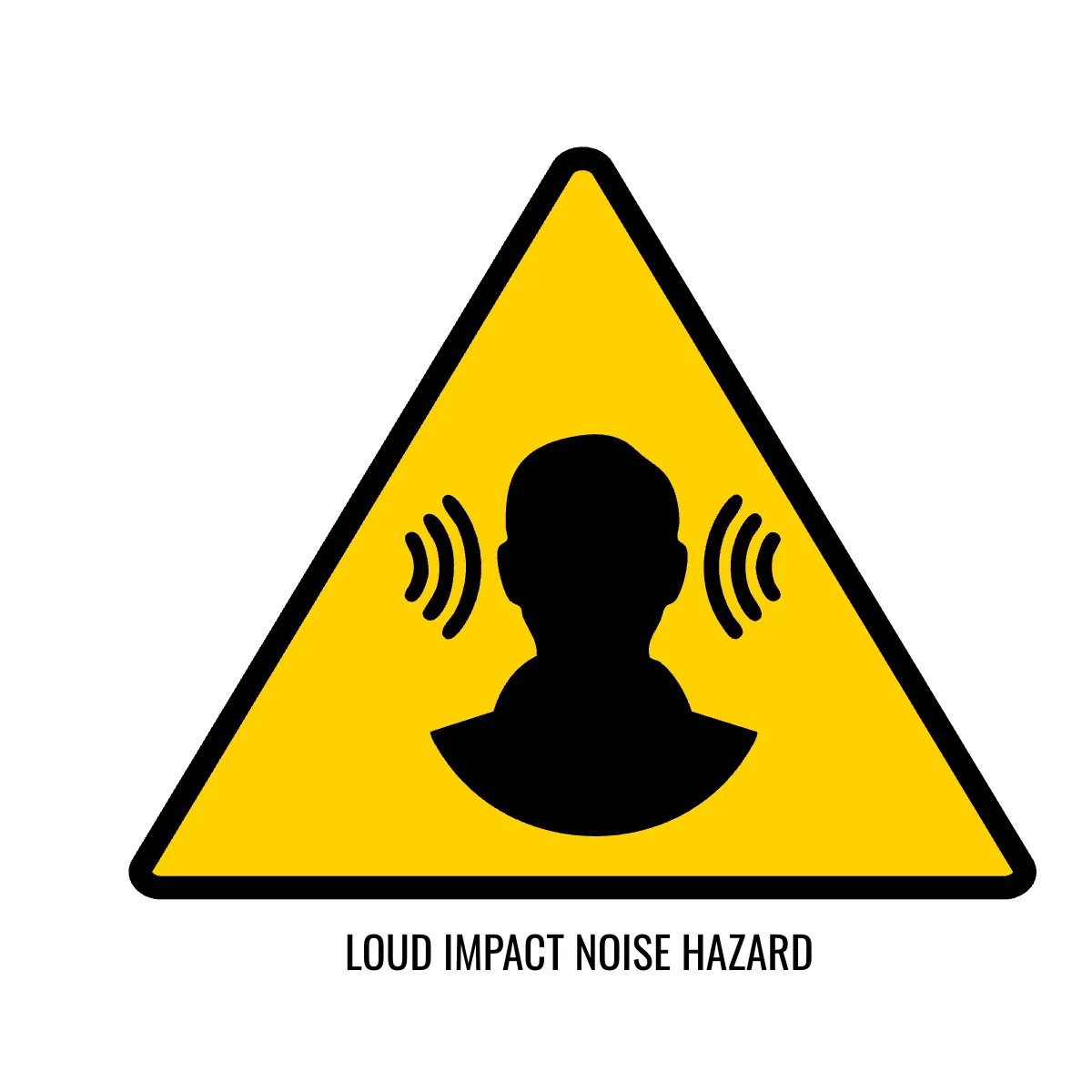 Loud Impact Noise Hazard Sign Template