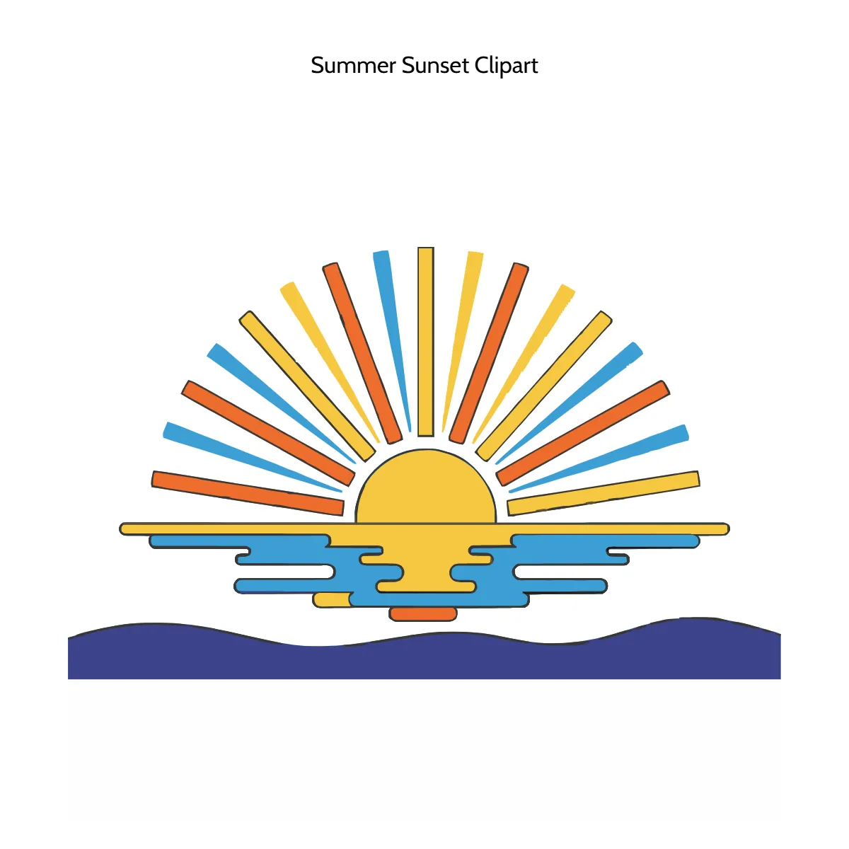 Free Summer Sunset Clipart Template to Edit Online Free Summer Sunset Clipart Template to Edit Online