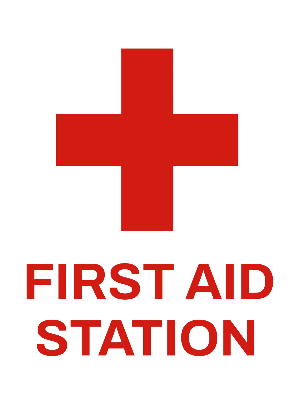 First Aid Station Amusement Park Sign Template