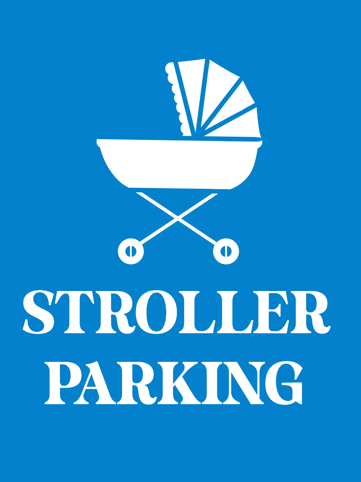 Stroller Parking Amusement Park Sign Template