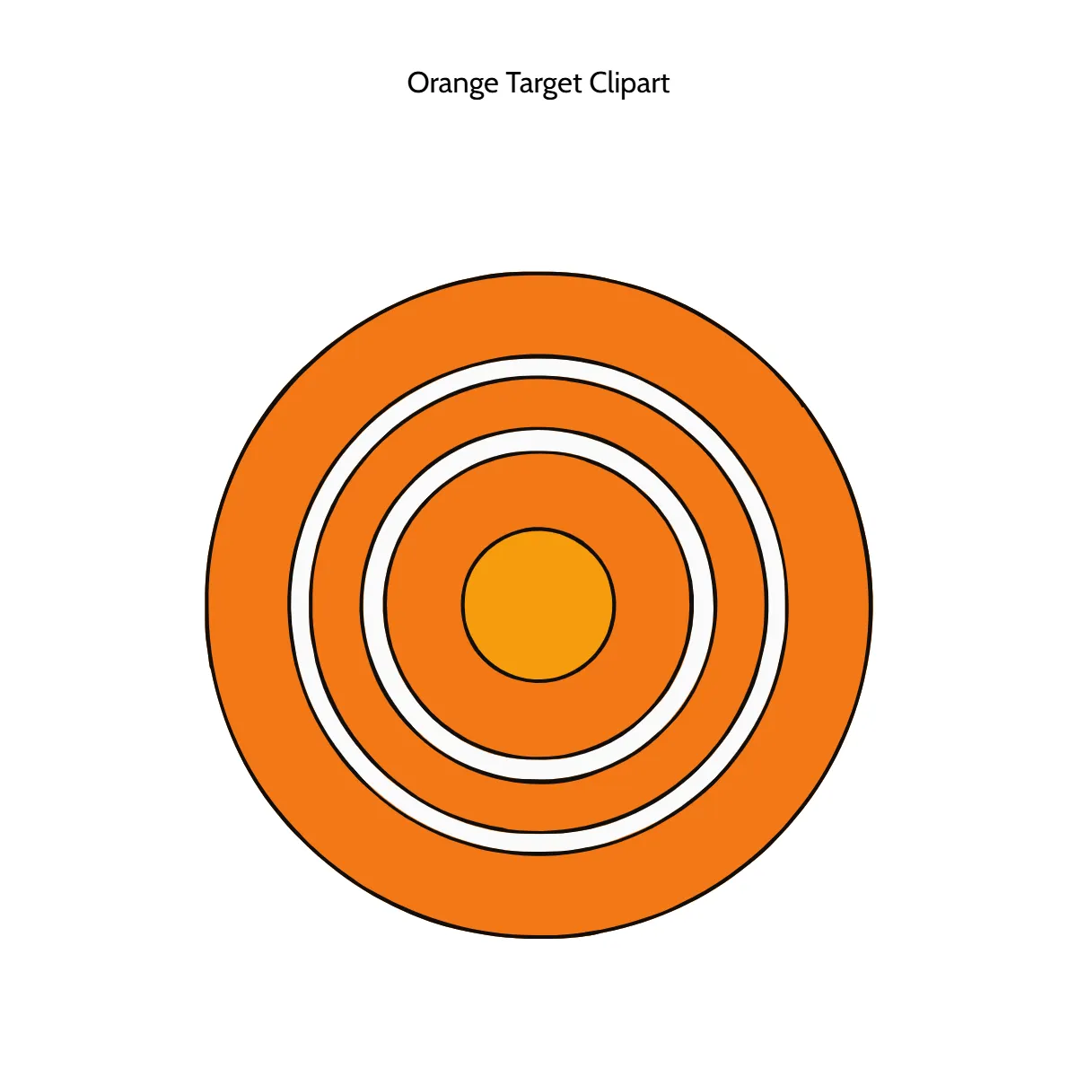 Orange Target Clipart
