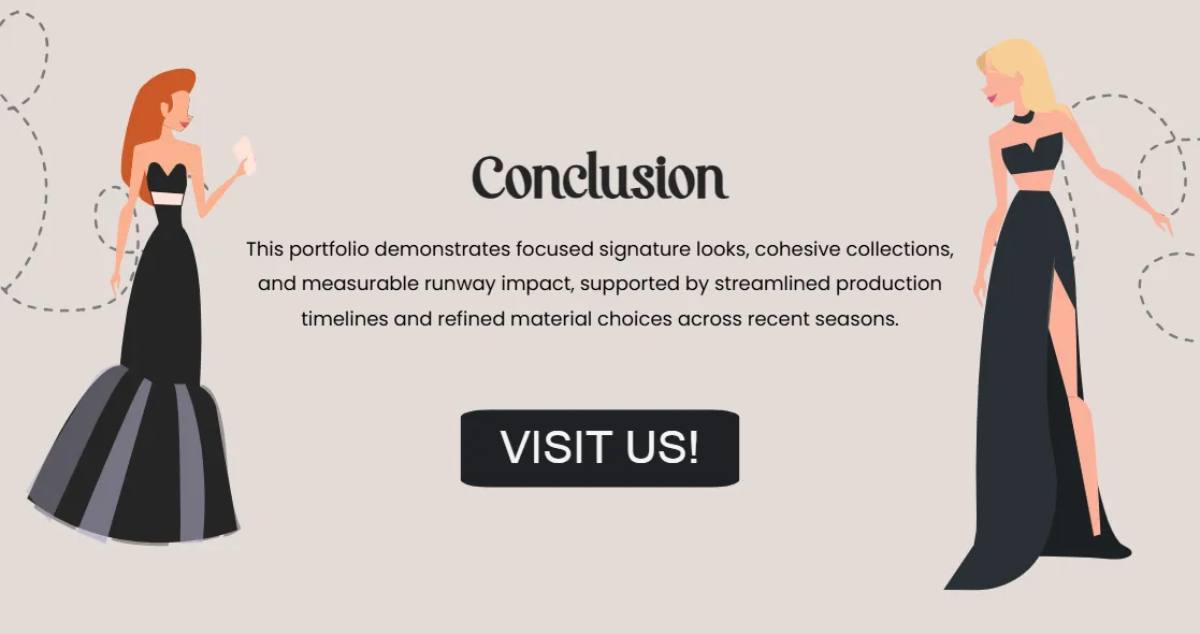 Free Fashion Designer Portfolio Slides Template to Edit Online