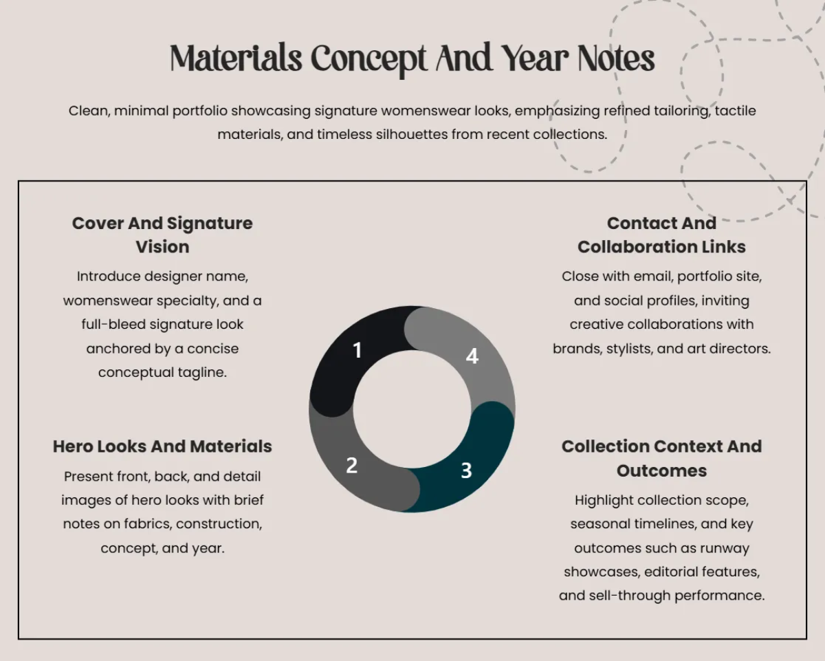Free Fashion Designer Portfolio Slides Template to Edit Online