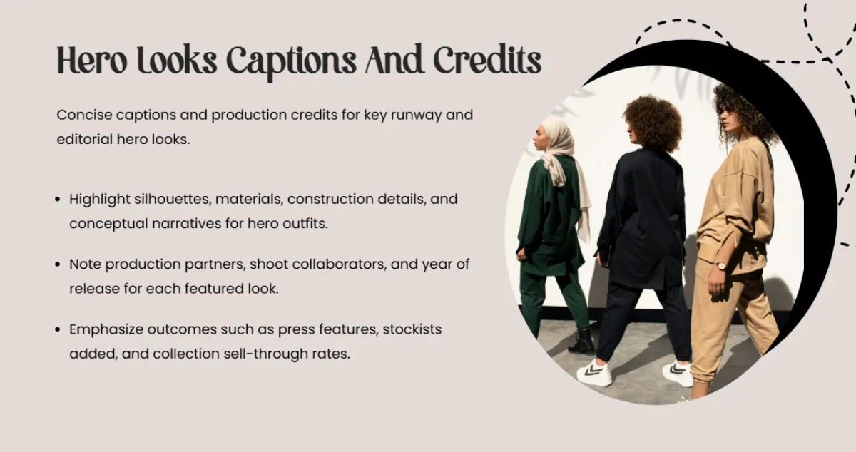 Free Fashion Designer Portfolio Slides Template to Edit Online