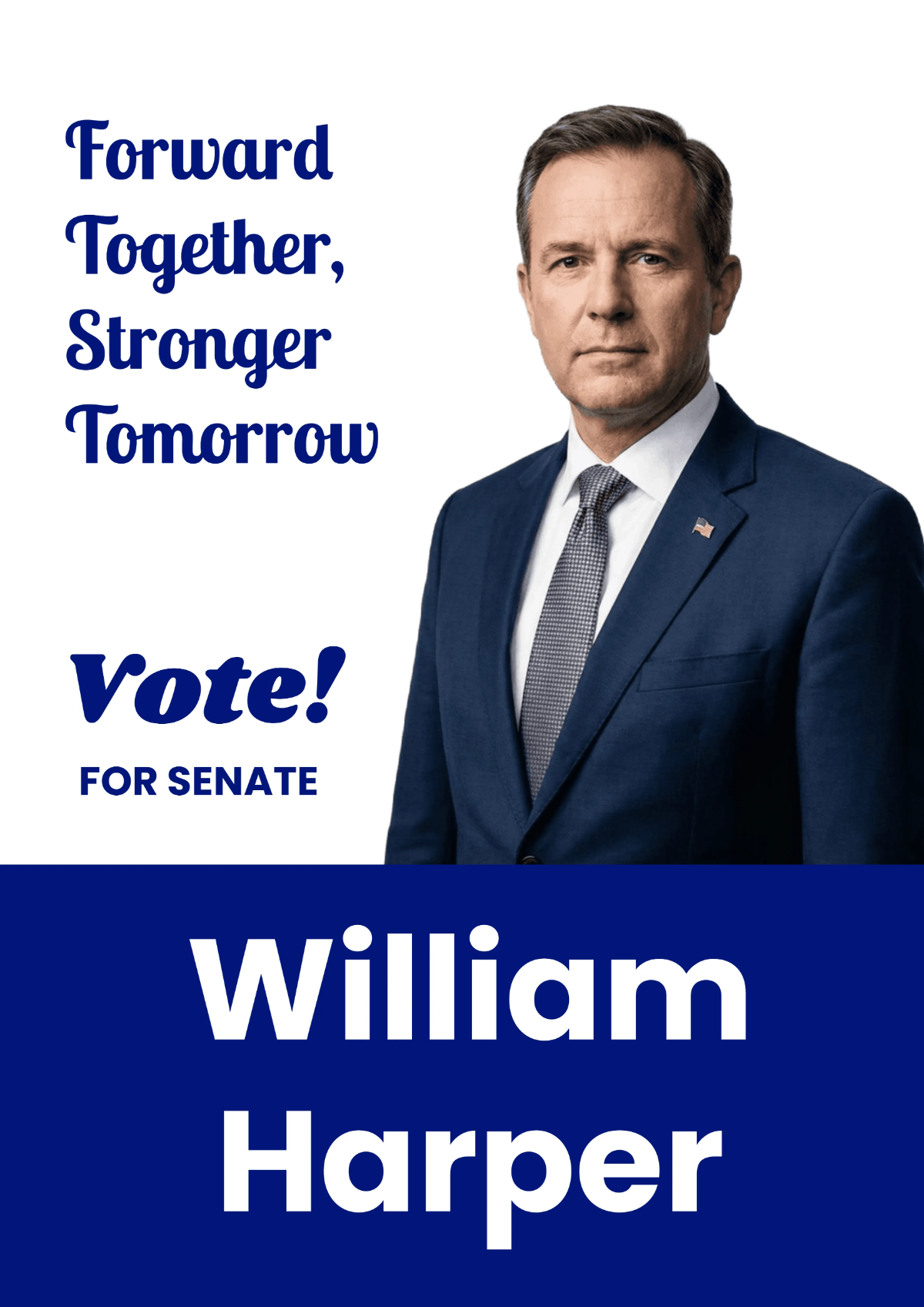 Free Political Campaign With Photo Sign Template to Edit Online