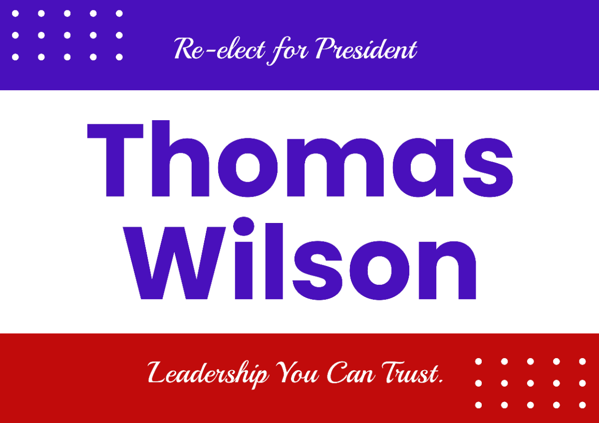 Free Re-Elect Political Sign Template to Edit Online