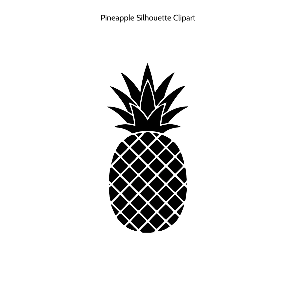 Free Pineapple Silhouette Clipart Template to Edit Online