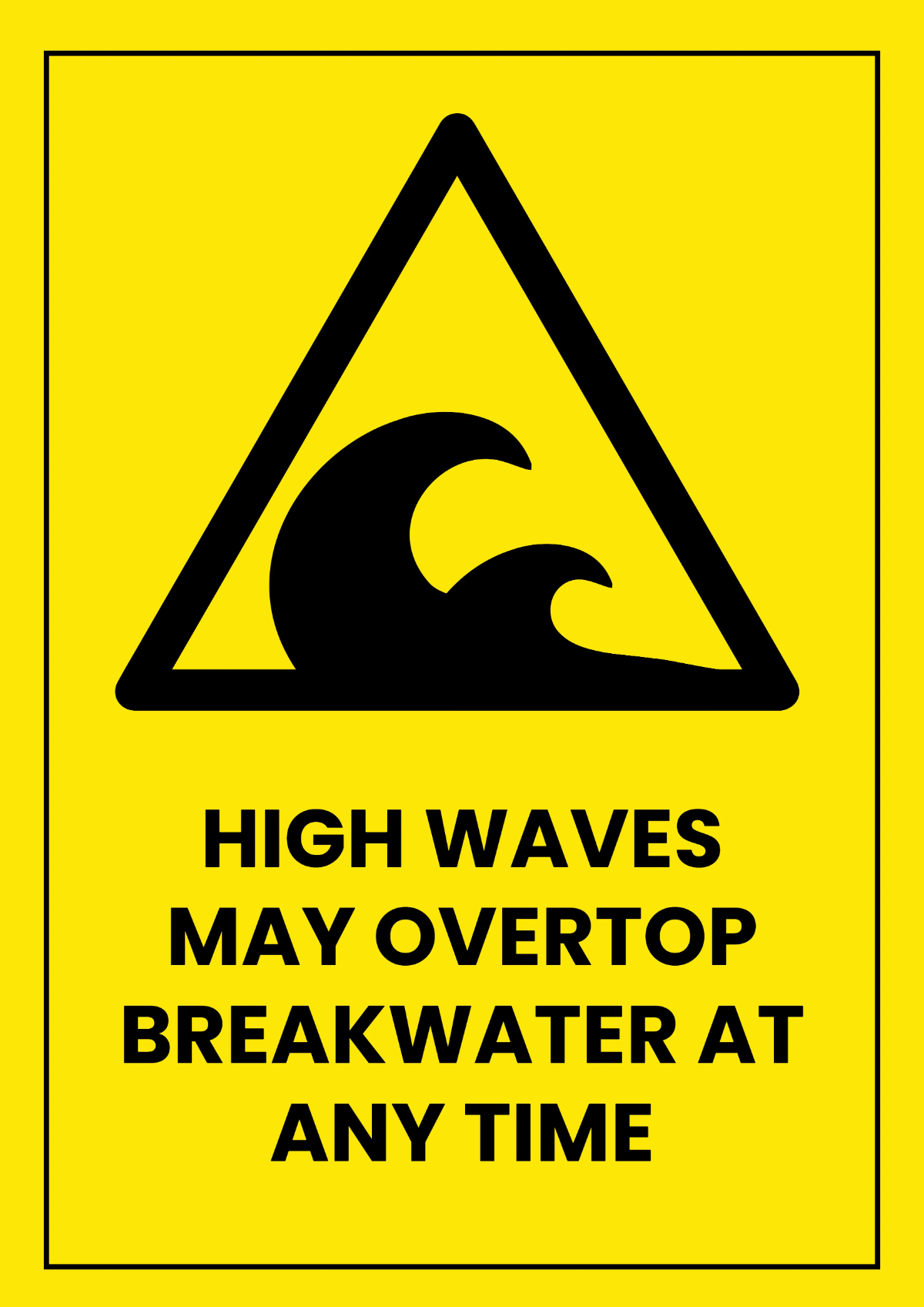 High Waves Seaport Sign Template
