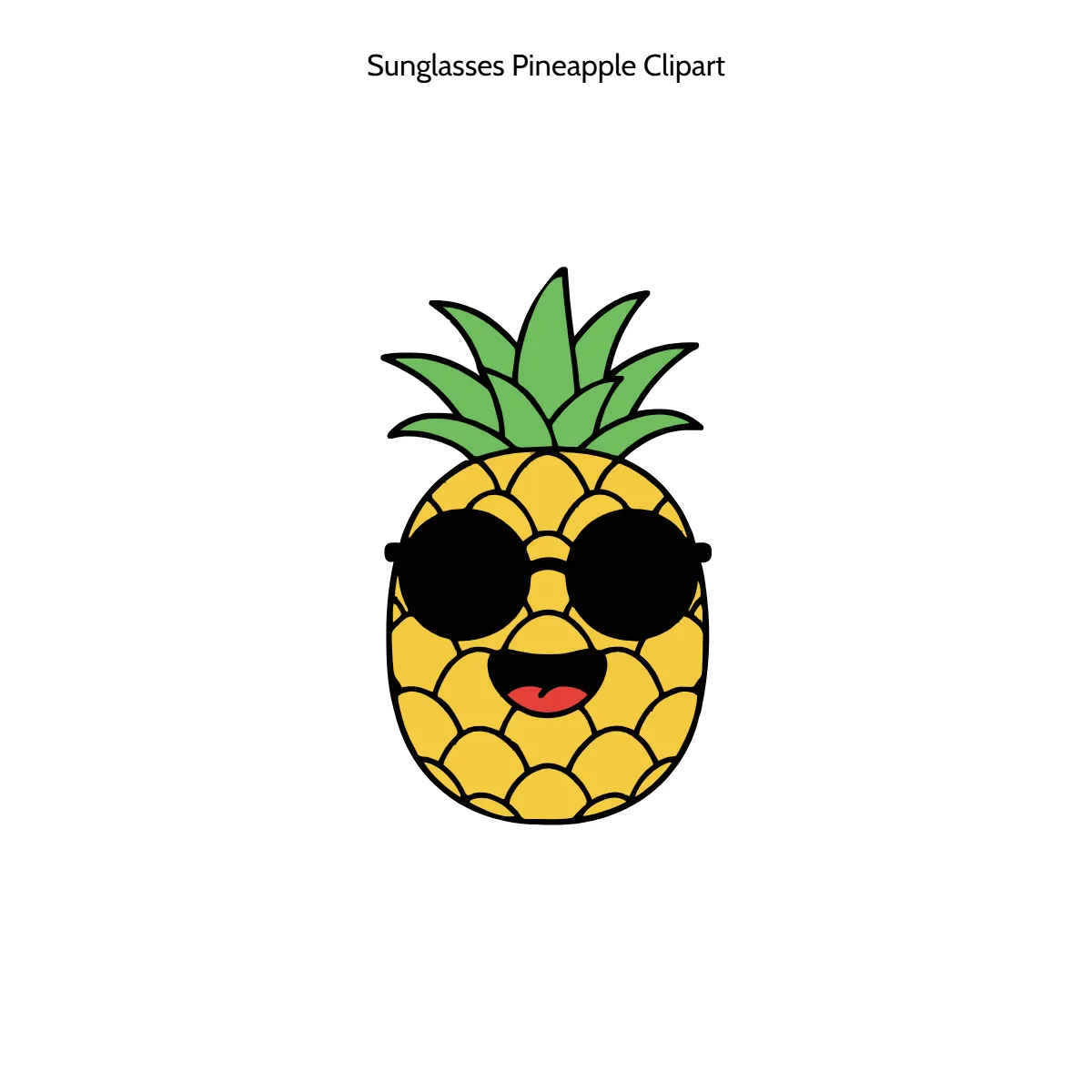 Free Sunglasses Pineapple Clipart Template to Edit Online