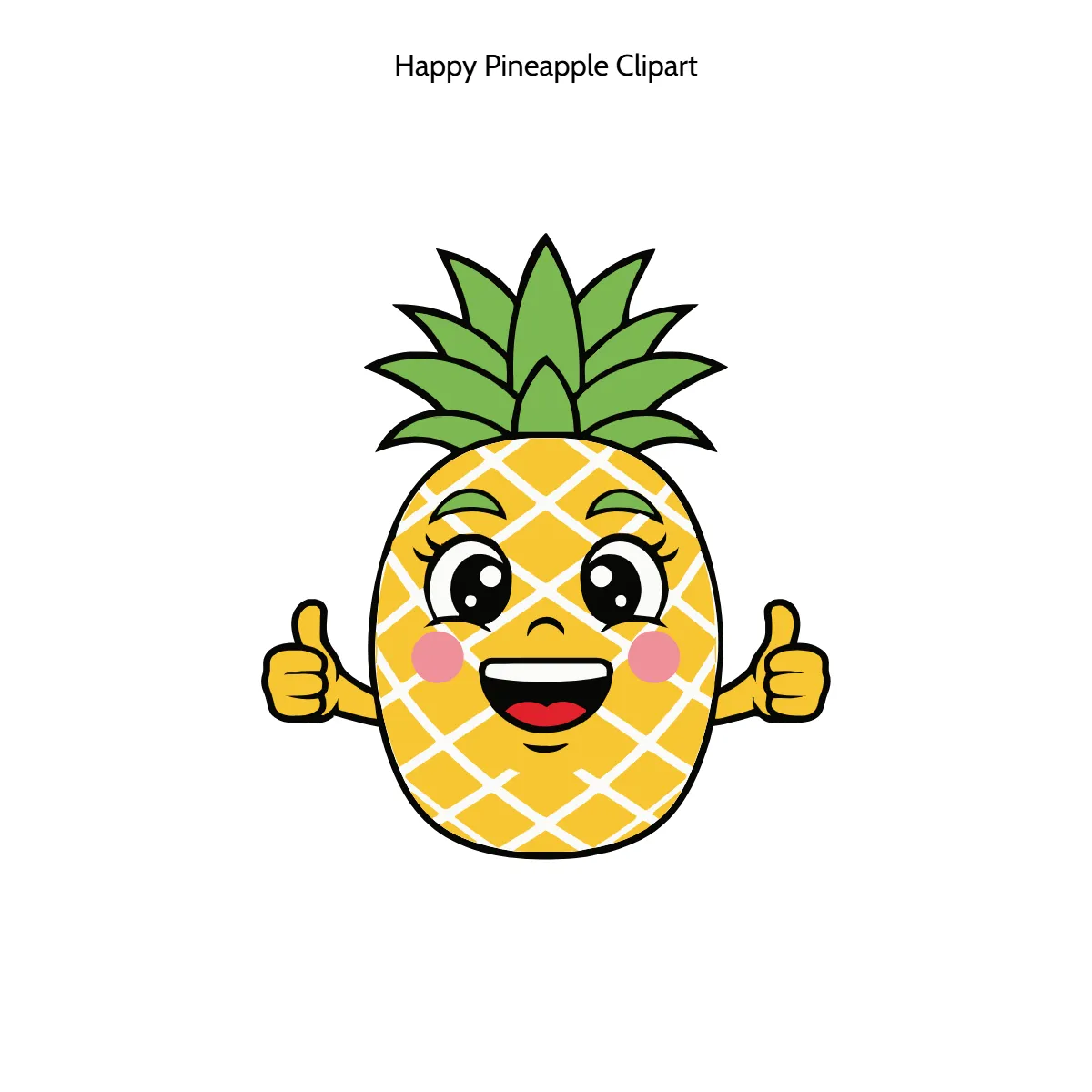Free Happy Pineapple Clipart Template to Edit Online Free Happy Pineapple Clipart Template to Edit Online