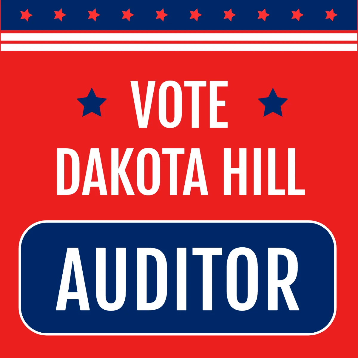 Auditor Political Sign Template