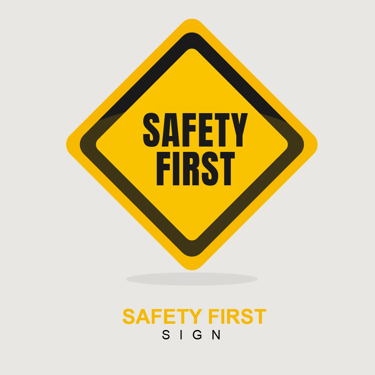 Free Safety First Sign Clip Art Template to Edit Online