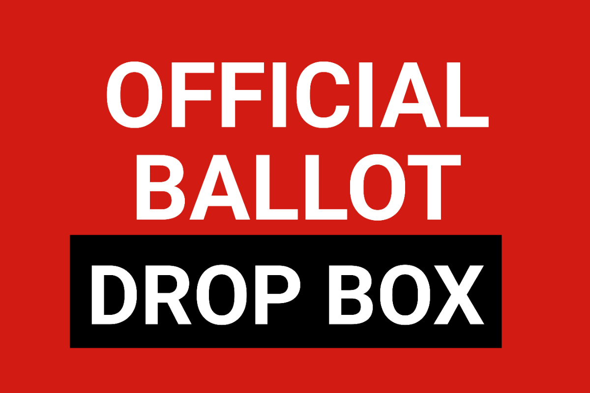 Ballot Drop Box Political Sign Template