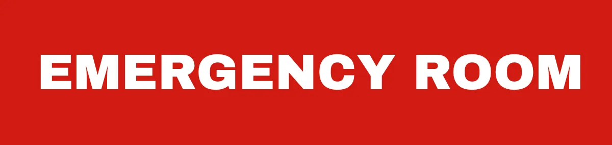Emergency Room Medical Sign Template