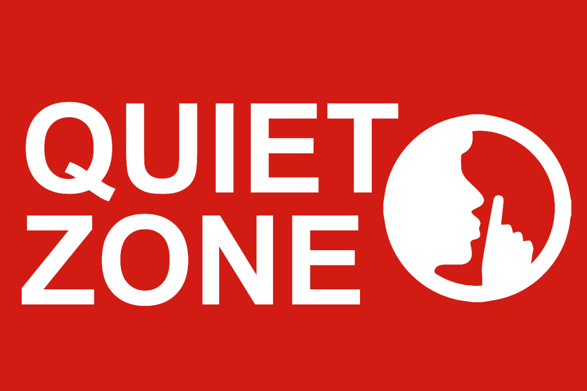 Quiet Zone Theme Park Sign Template