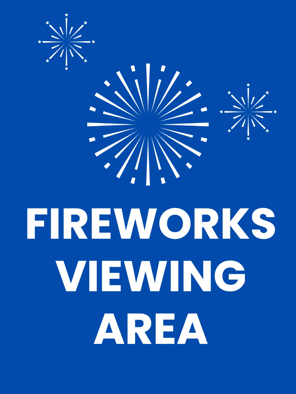 Fireworks Viewing Area Theme Park Sign Template