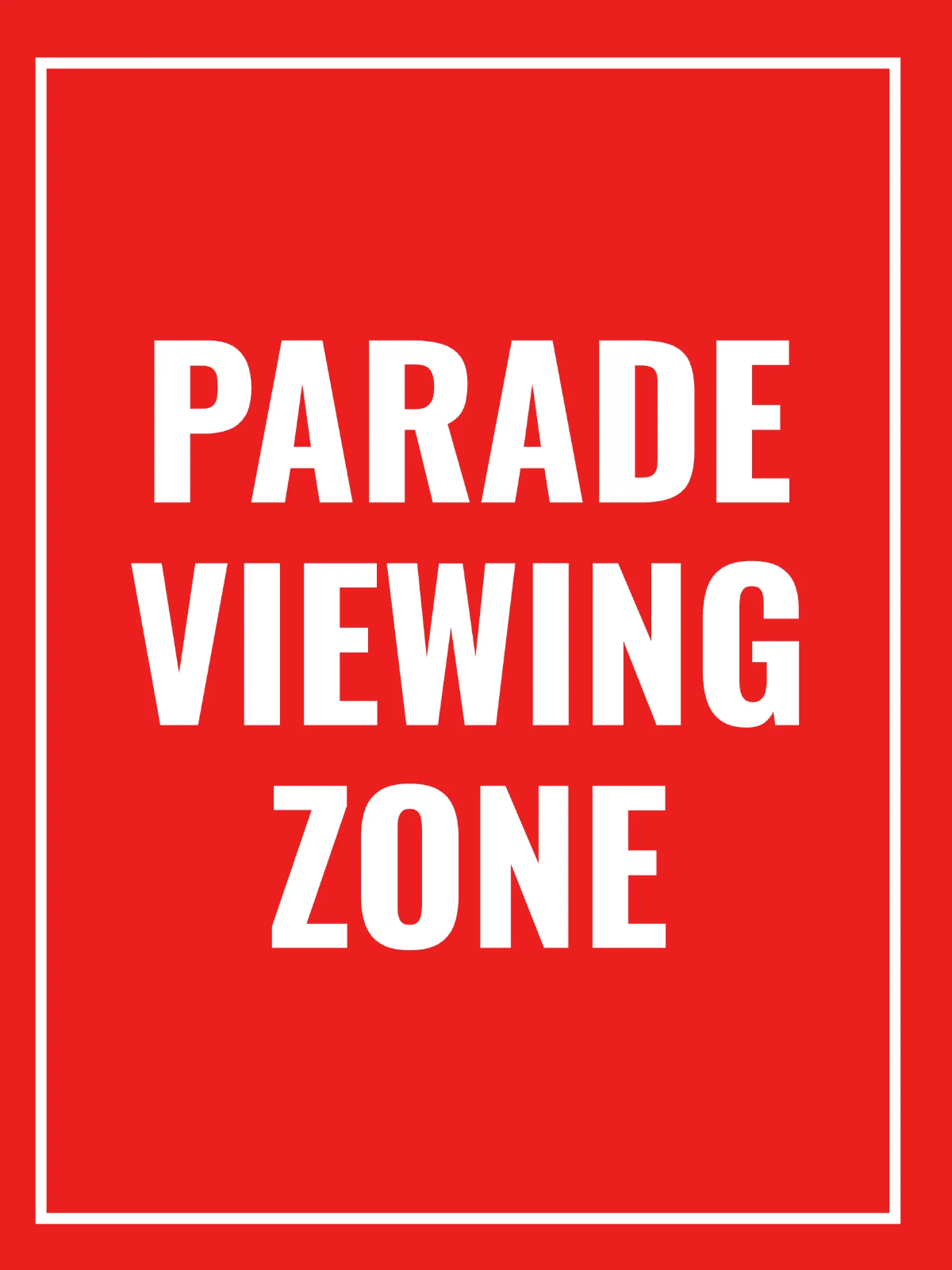 Parade Viewing Zone Theme Park Sign Template