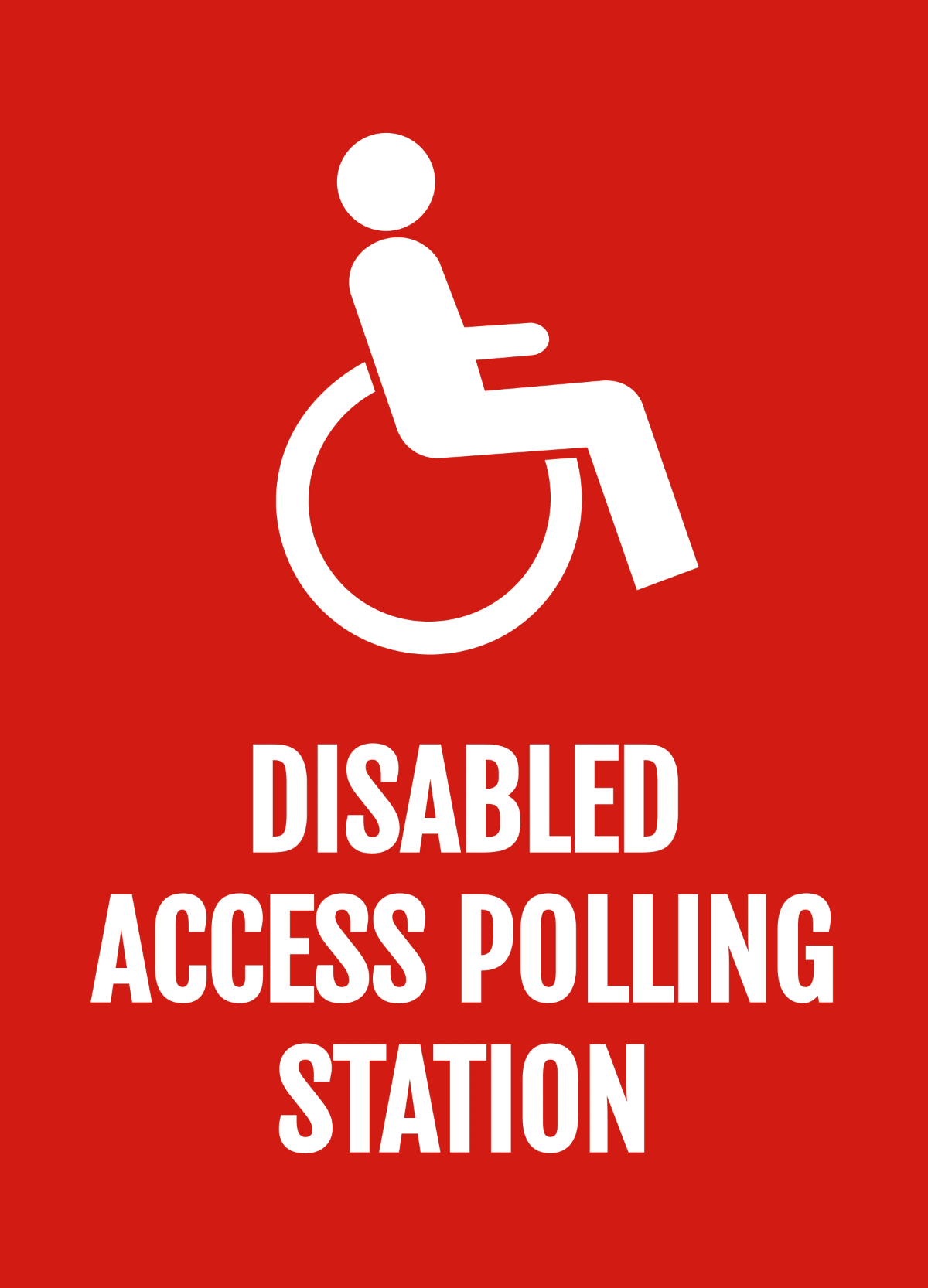Disability-Friendly Polling Political Sign Template