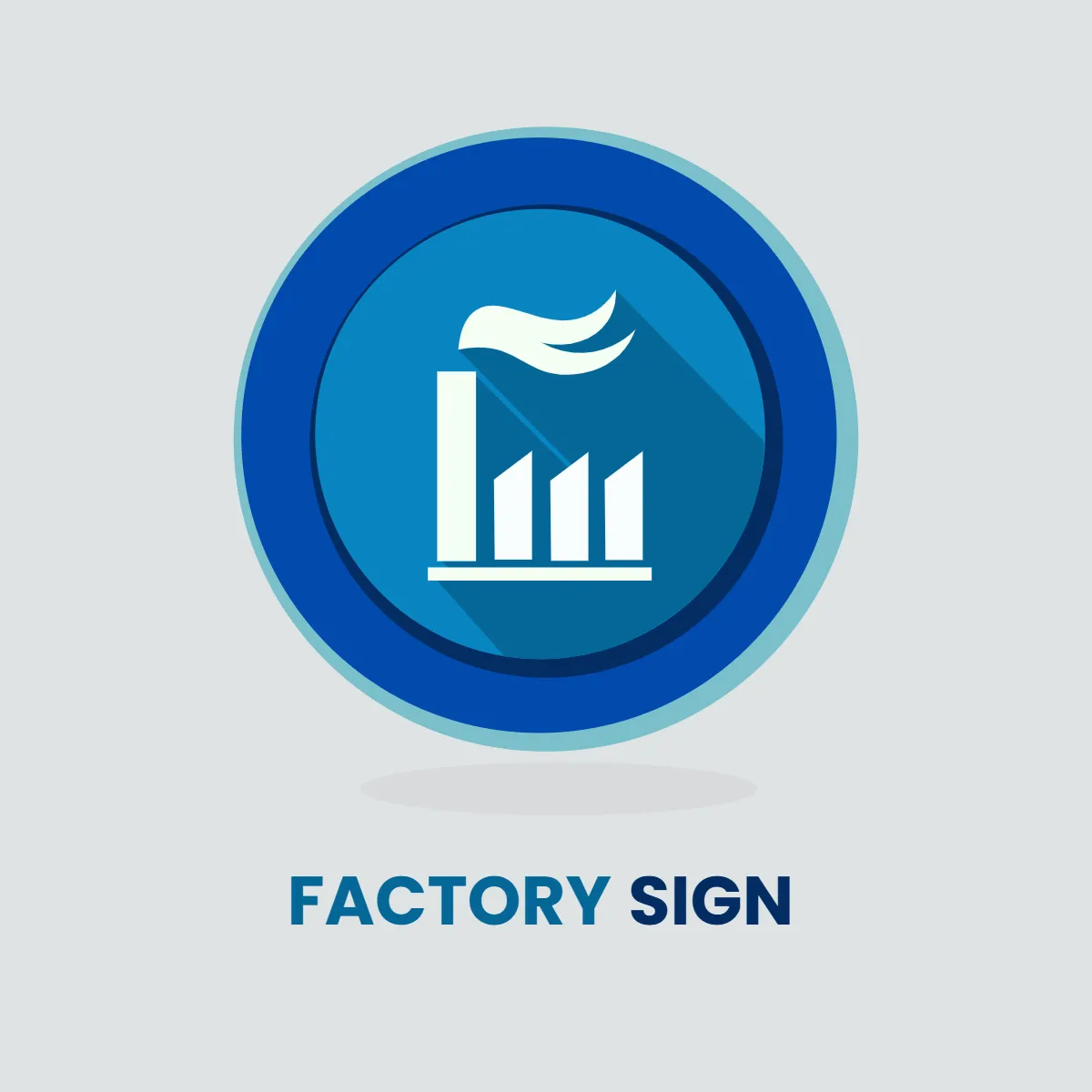 Factory Sign Clip Art Template