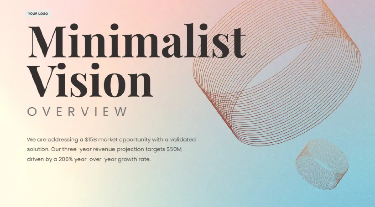 Free Minimalist Pitch Deck Template to Edit Online