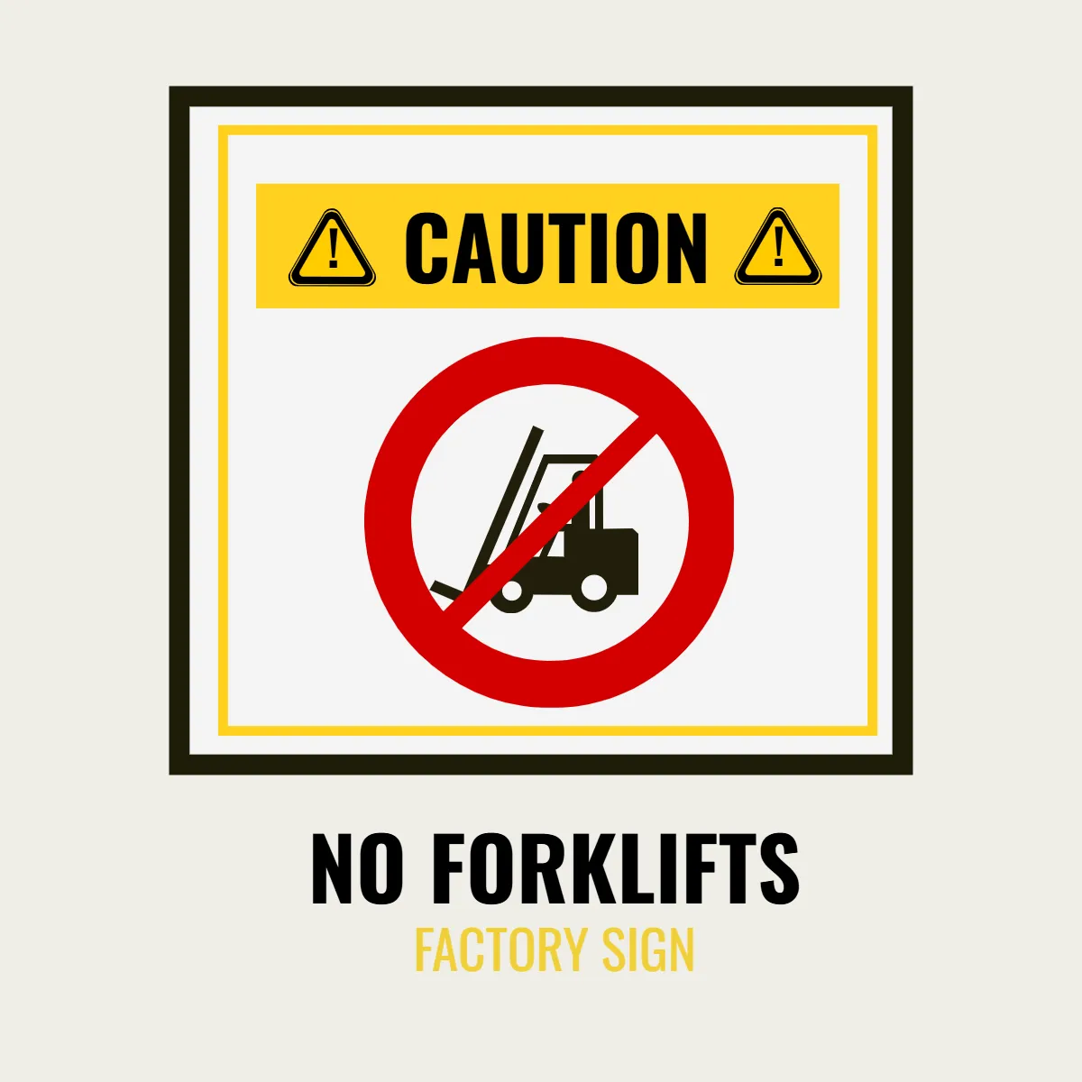 Factory Sign Caution Clip Art Template