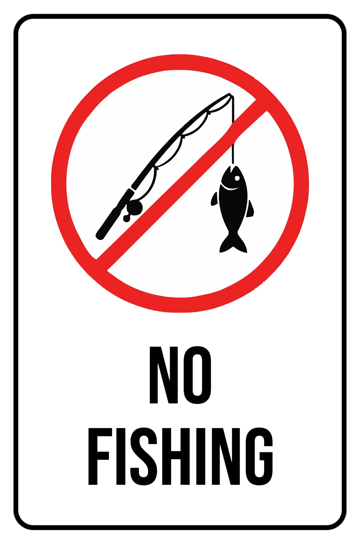 No Fishing Seaport Sign Template