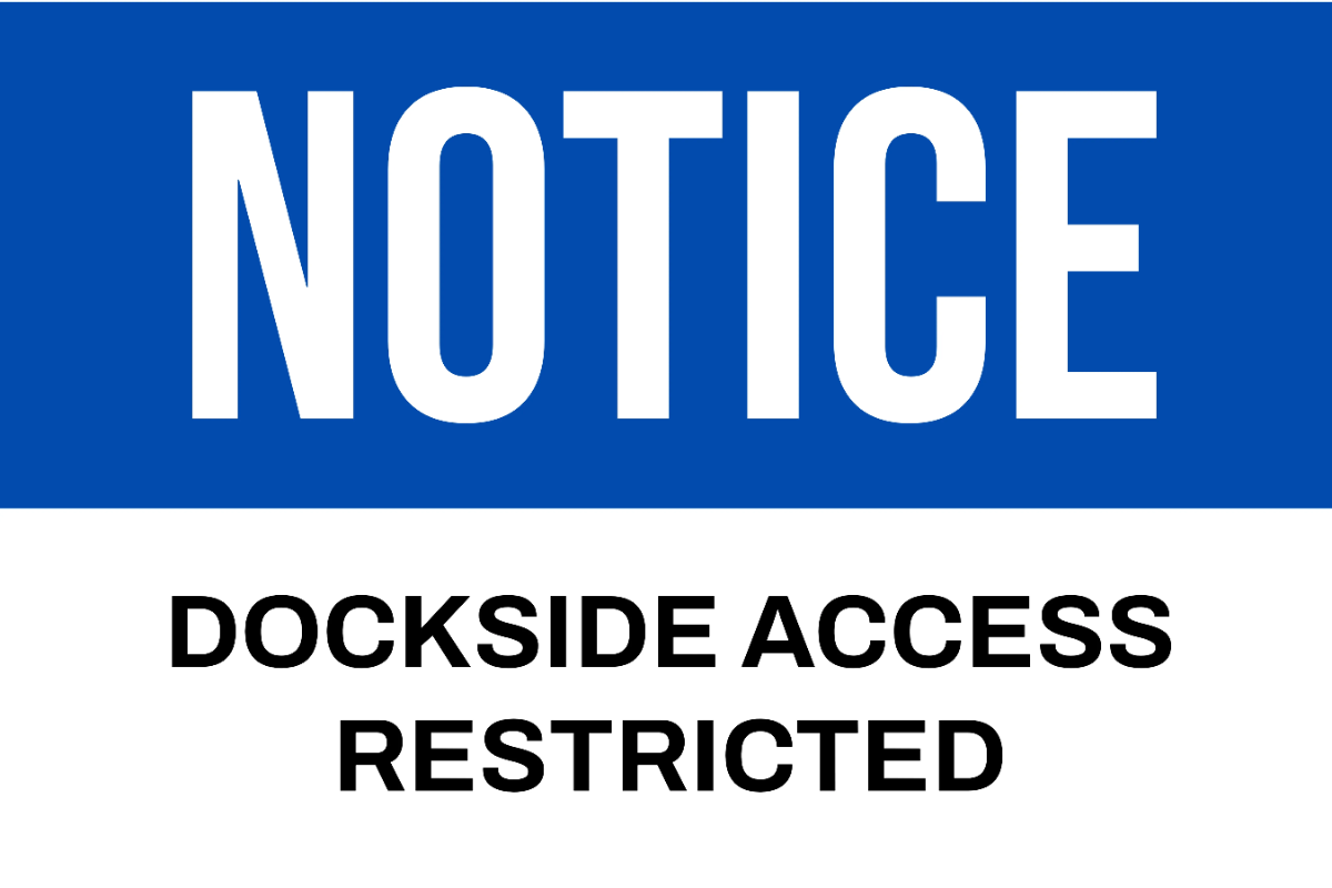 Dockside Access Restricted Seaport Sign Template