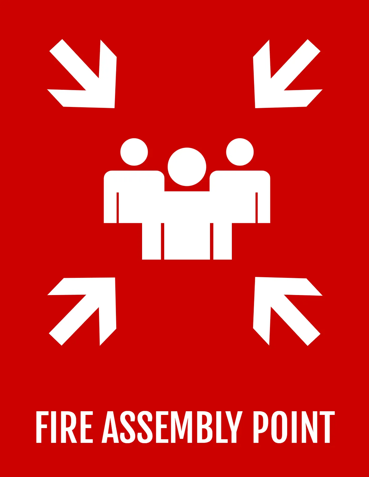 Fire Assembly Point Seaport Sign Template