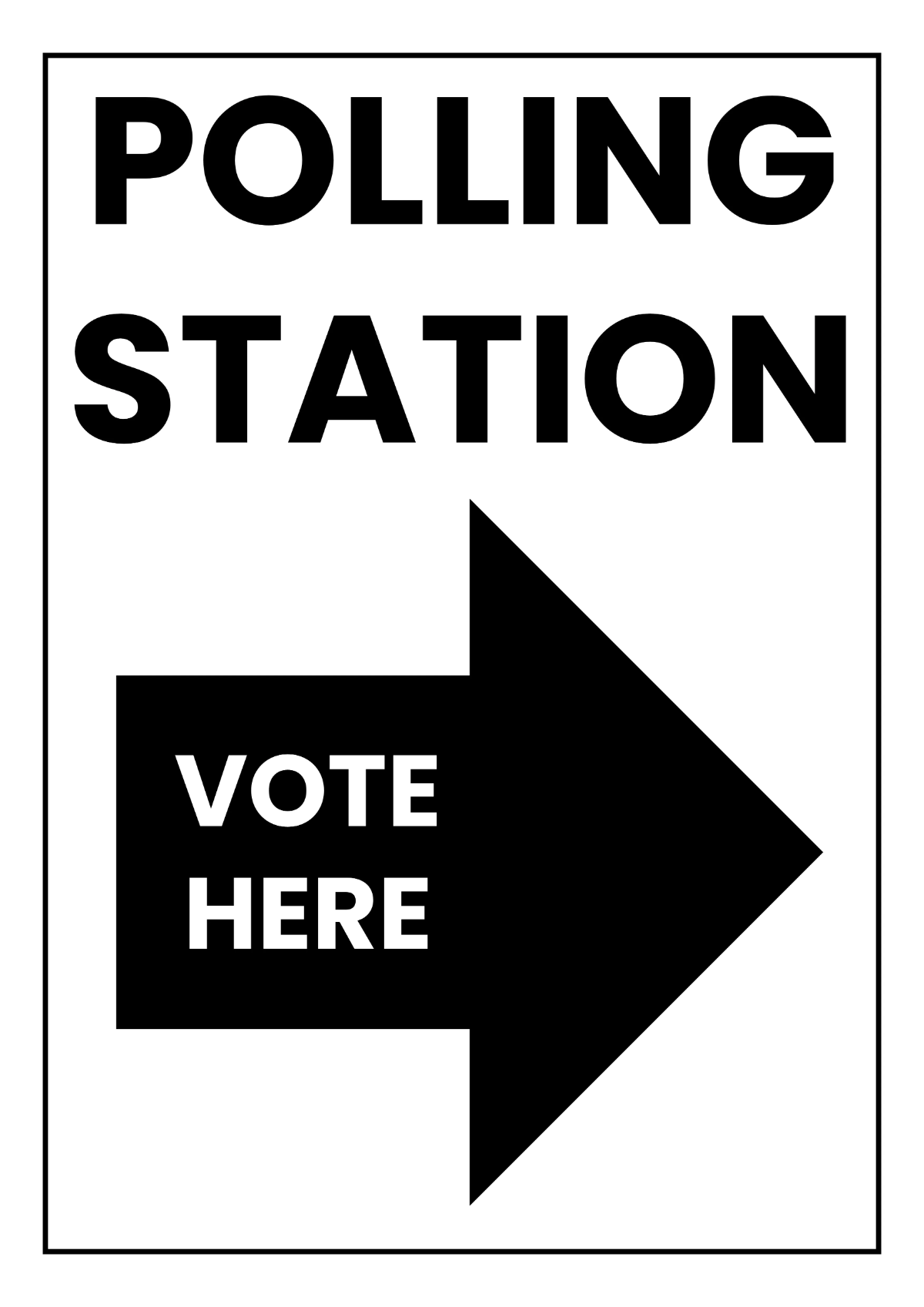 Polling Station Political Sign Template