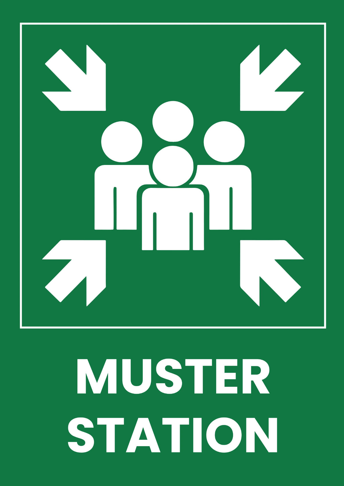 Muster Station Seaport Sign Template