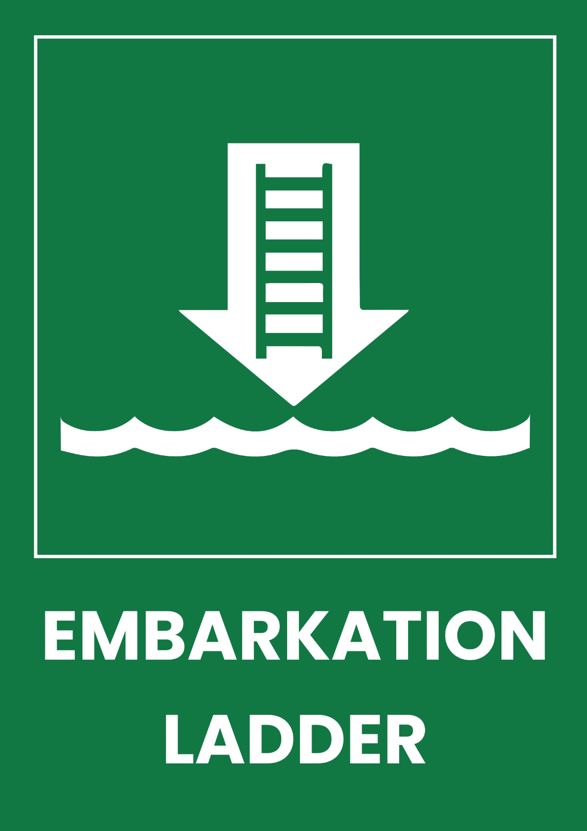 Embarkation Ladder Seaport Sign Template