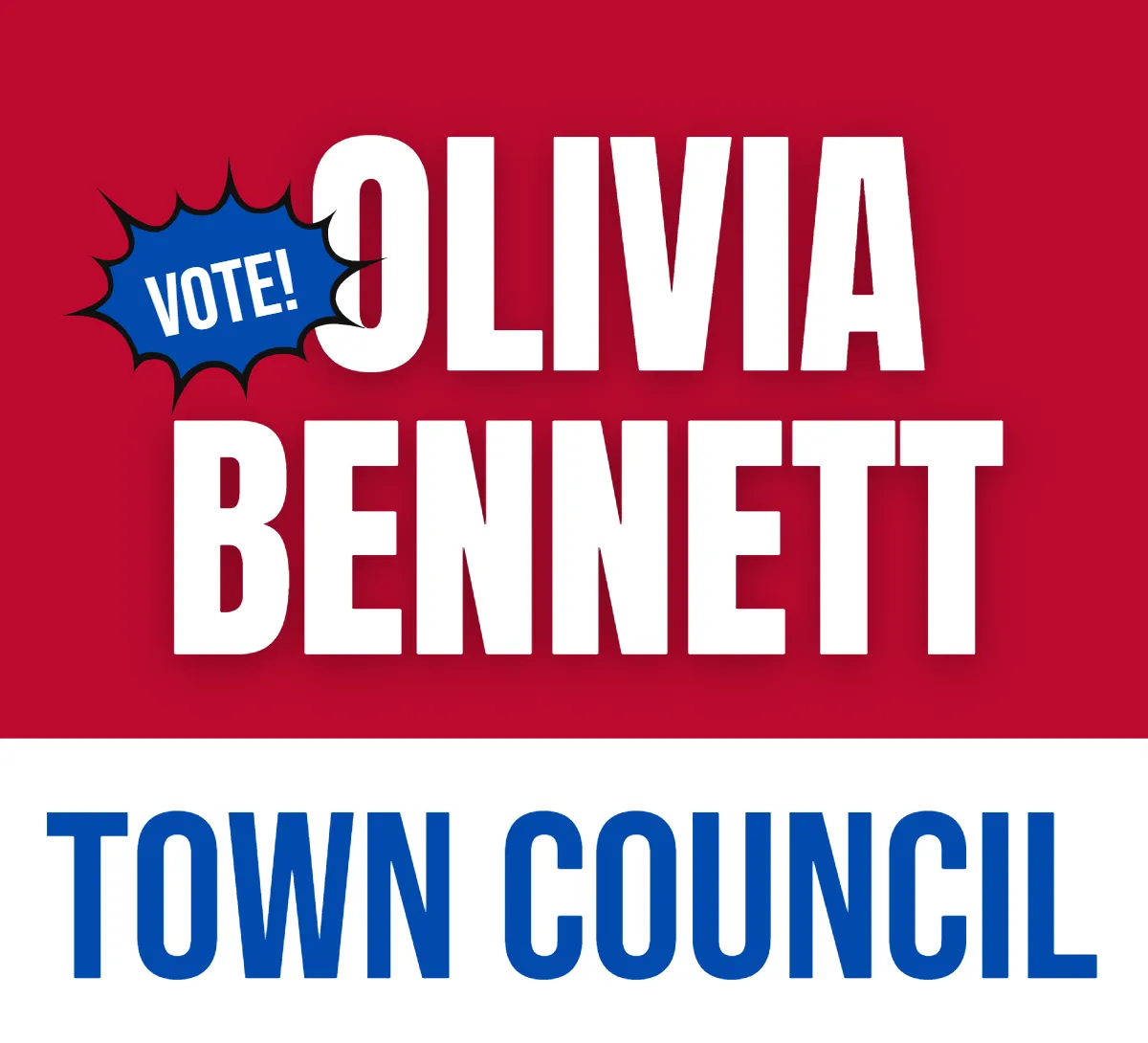 Town Council Political Sign Template