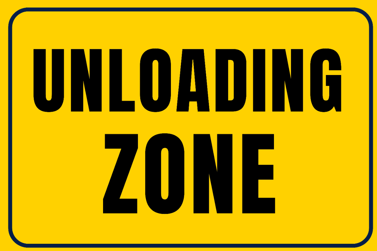 Unloading Zone Active Seaport Sign Template